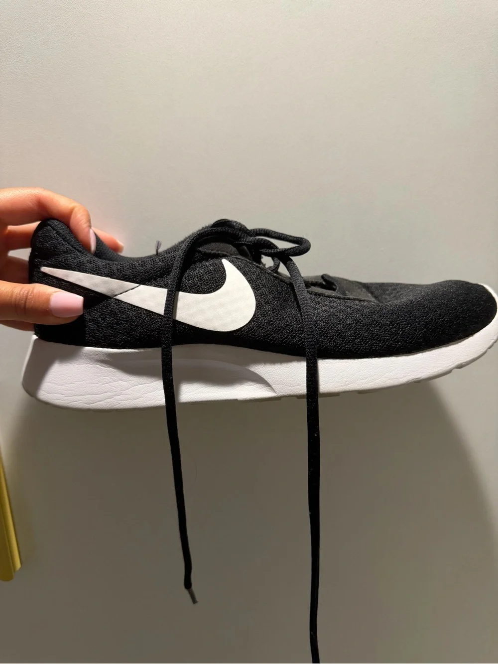 Nike Black Mesh Sneaker with White Swoosh